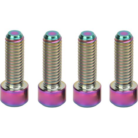Vis 4pcs M6x18mm Fixation Étrier Frein à Disque Vélo Montagne Antirouille Alliage Titane Vis Frein Disque Éclatant (1/5)
