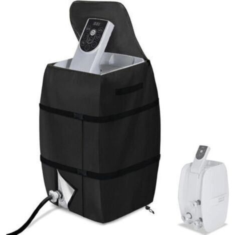 Housse de Chauffage pour Spa, 42 x 38 x 54 cm, étanche, abri pour Spa, auvent Pliable et réglable avec Cordon de Serrage et Boucle, Housse de Spa Portable avec Sangle de poignée（Noir）