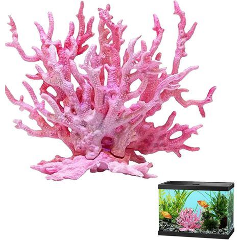 1 Ornement De Corail En Résine Pour Aquarium, Décor Réaliste Multicolore, Paysage Sous-marin Pour Poissons (1/5)