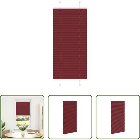 Sichtschutz - Plissee Bordeauxrot 65x100 cm Stoffbreite 64,4 cm Polyester (1/5)