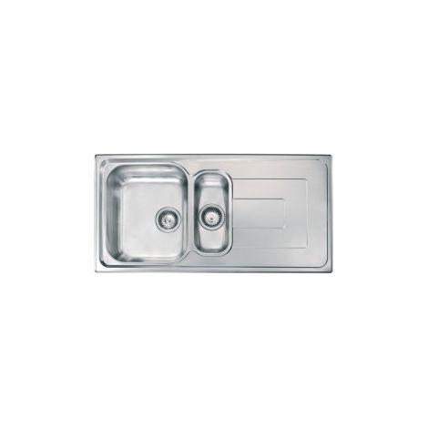 Lavello COMO 100X50 2 vasche sinistre+ gocciolatoio ACCIAIO INOX (1/5)