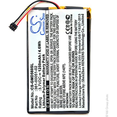 NX - Batterie GPS 3.7V 1250mAh - 361-00051-02361-00051-12EF34EF38F00HVUS50375 (1/4)
