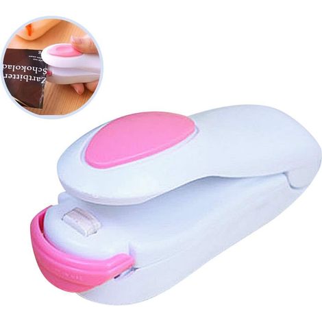 Scelleuse À Chaleur Portative - 10 X 5 X 4 Cm - Alimentée Par 2 Piles AA 1,5 V - Pour Sachets Plastiques Alimentaires Et Non Alimentaires - 1 Pièce (1/5)