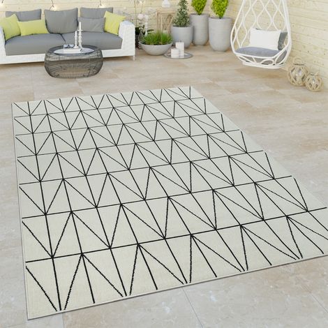 Paco Home Tapis À Poils Ras Intérieur & Extérieur Aspect 3D Design Géométrique Scandinave 120x170 cm