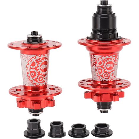 Moyeu de roue de frein à disque 32 trous, dégagement rapide, 6 roulements, 72 clics, 8-13 vitesses, alliage d'aluminium, VTT, cyclisme, rouge (1/5)