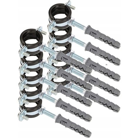 Rohrschelle 3/4" Griff Gummidichtung - 10 Stück. (1/5)