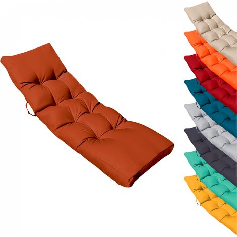 Linxor – Coussin de bain de soleil capitonné 185 x 60 cm – Ultra confortable en polyester Oxford – Résistant aux tâches et à la chaleur – Certifié OEKO-TEX®