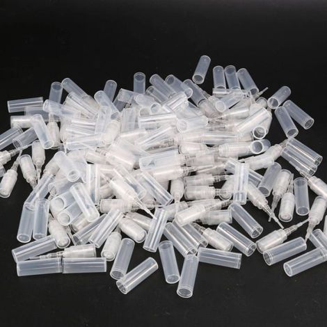 90 mini vaporisateurs 2ml transparents, flacons parfum échantillons vides adaptés voyage événements (1/5)
