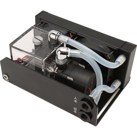 Pompe de refroidissement liquide 12V 10W avec réservoir 300ML et ventilateur 80mm 4000RPM pour applications industrielles (1/5)