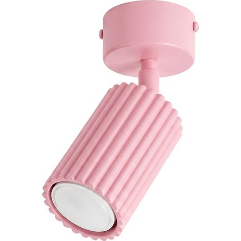 Plafoniere Karbon rosa 7x18x7cm Alluminio Sollux (1/5)