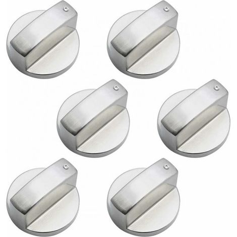 Pieces Universal Metal Control Knobs for Gas Stove, 6mm Universal Control Knobs for Gas Stove, Oven, Hob (1/5)