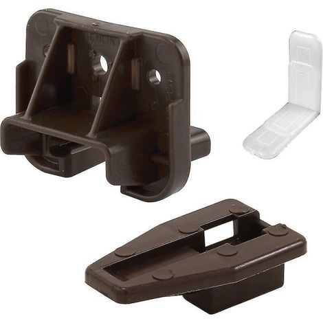 223887, Glissières et guides de tiroir en plastique (lot de 2), marron (1/4)
