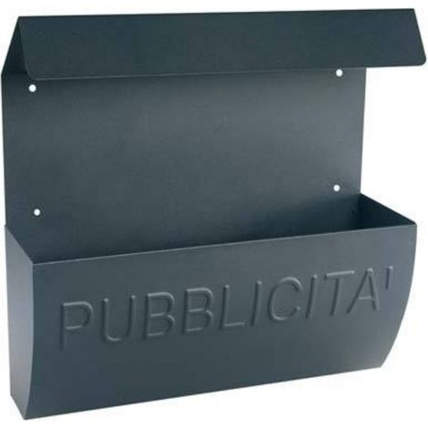 Cassetta porta pubblicità condominio reclame alubox - color grigio antracite