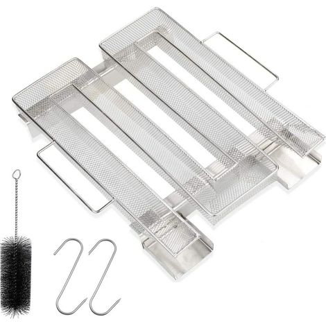 Boîte À Fumée Pour Grill - Boîte À Fumée À Pellets En Acier Inoxydable - Pour Fumage À Basse Température De Viande Poisson Fromage - 1 Pièce (1/5)