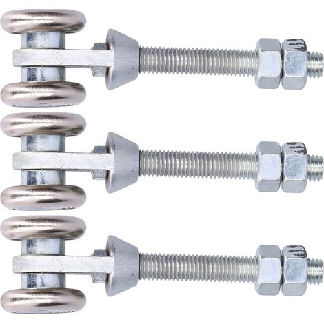 Lot de 3 roulettes de suspension pour porte coulissante en verre, diamètre 35 mm (1/5)