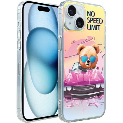 Coque iPhone 15 Ibiza California Sunset avec MagSafe, couleur changeante, voiture rose (1/5)