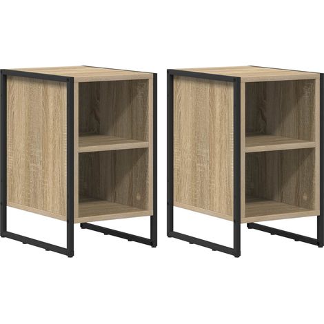 Maison Exclusive - Nachttisch 2 pcs Sonoma 39,5 x 30 x 50 cm Holz