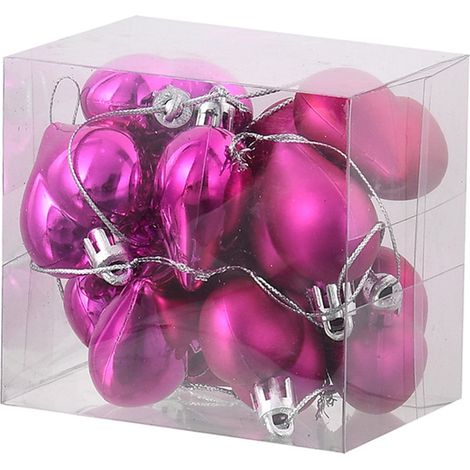 Ornement En Forme De Cœur - Décoration Intérieure En Pvc - Pour Salon Chambre Fête Mariage - 12 Pièces Avec Cordon De Suspension (1/3)