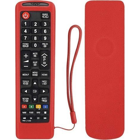 Silikon-Schutzhülle für Samsung-Fernbedienung, AA59-00741A, AA59-00786A, BN59-01315B, rote Schutzhülle für Samsung (1/5)