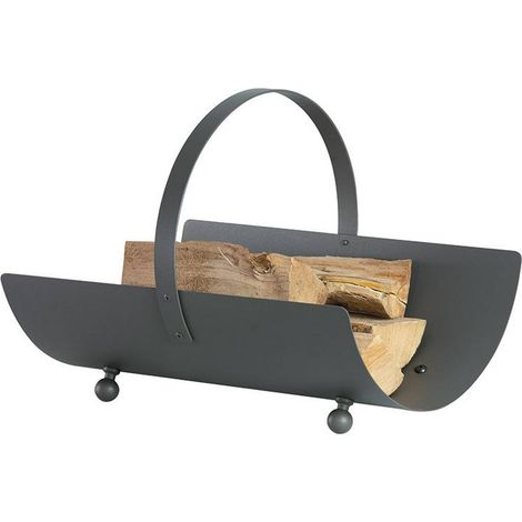 Portalegna acciaio antracite 50x36 x 43h. cm. Made in Italy