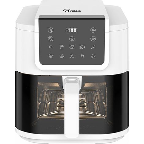 FRIGGITRICE ELETTRICA AD ARIA MULTIFUNZIONE BIANCA 'INFINITY' 8 LT - 1700 W - ARDES (1/5)
