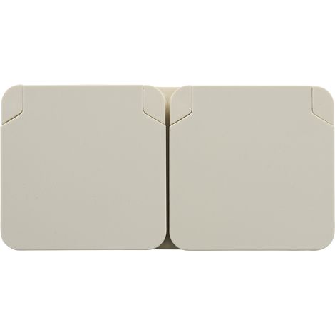 DEBFLEX - CYKLONE IP55 Prise 2P+T Double FR H Sable - 730453 - ORIGINE France