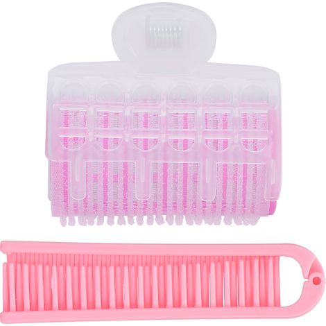 Rouleau à friser DIY pour frange, outil de coiffure pour femmes, kit de bigoudis (rose) (1/5)