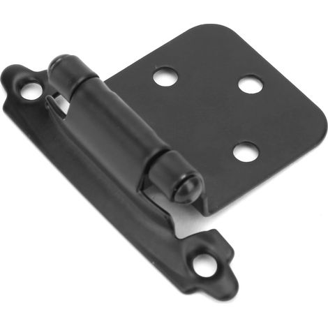 Lot de 10 charnières à ressort à fermeture automatique en acier américain pour meubles, accessoires de décoration intérieure (noir) (1/5)