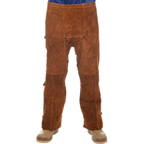Pantalón de soldador WELDAS con dorso abierto Lava Brown (1/2)
