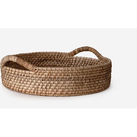 BANDEJA FIBRA NATURAL CON ASAS Ø40X10CM (1/2)