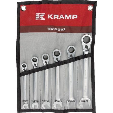 Juego de llaves combinadas de carraca 6 piezas UNIVERSAL 1802030406KR