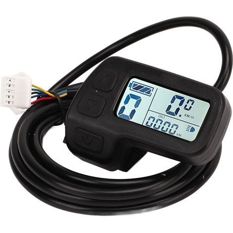Écran LCD Polyvalent pour Vélo Électrique 24V 36V 48V avec Connecteur SM et Indicateur de Vitesse (1/5)