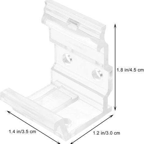Hochtransparente PC-Montagehalterungen, vergilbungsbeständig, stoßfest, zum Aufstecken, für Jalousien/Rollos, sofort einsatzbereit und sicher. (1/5)