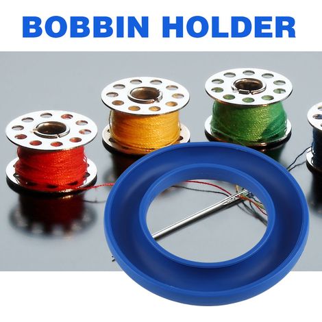 Organisateur en caoutchouc pour bobines de couture, broderie et accessoires de loisirs créatifs (bleu) (1/5)
