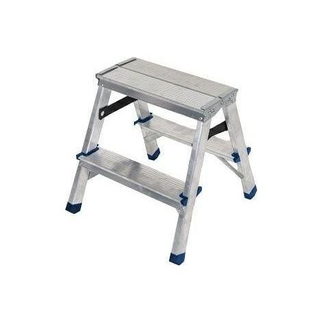 Scala sgabello awtools alluminio 2 gradini compatto stabile