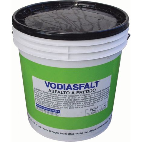 Asfalto Freddo Vodiasfalt 1Kg impermeabilizzante e Protettivo in edilizia