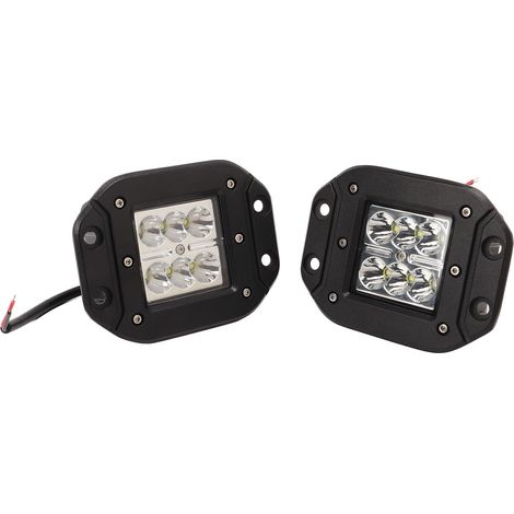 Paire de phares LED tout-terrain 12-24V DC IP67 étanches 4W ultra-lumineux, projecteurs de travail pour Polaris Sportsman (1/5)