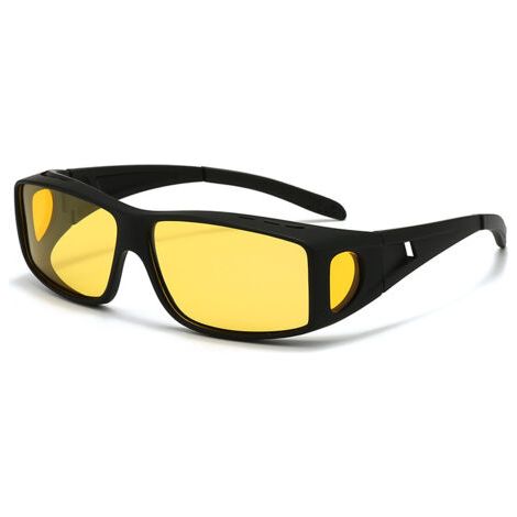 Lunettes Conduite de Nuit Polarisées - Surlunettes de Soleil Verre Jaune Anti-éblouissement Lunette Vision Nocturne pour Homme Femme (1/3)