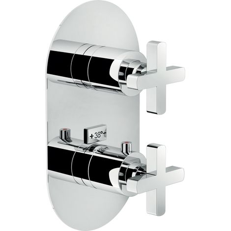 Außenteil für Nobili 1-Weg-Unterputz-Thermostat-Brausebatterie Serie Lira LR116101CR Verchromt - Messing (1/2)