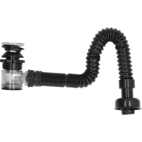 Tuyau vidange évier flexible extensible – acier inoxydable multifonctionnel – vitesse drainage rapide – lavabo (1/5)