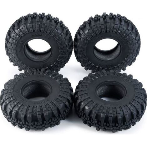 Pneu RC 2,2 Pouces - Lot De 4 - Caoutchouc - Pour Rock Crawler 1/10 - Axial SCX10 TRX4 - 137x49 Mm PRODUIT NETTOYAGE SPECIFIQUE P (1/5)