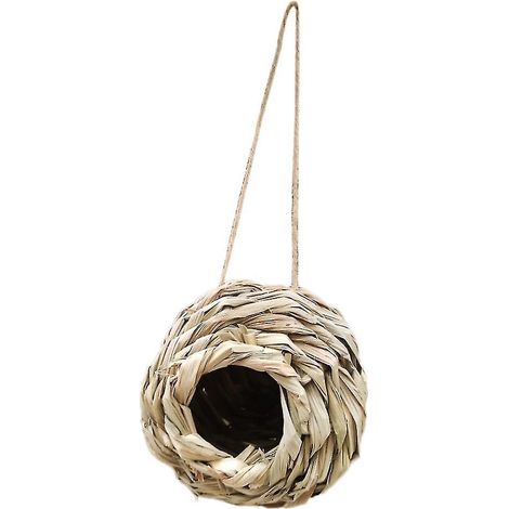 Hamac tissé à la main en paille tressée, jouet pour oiseau perroquet.
