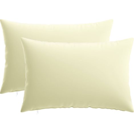 Cushion Cover 2 pcs HEERLEN Cream 30 x 50 cm Polyester vidaXL (1/5)