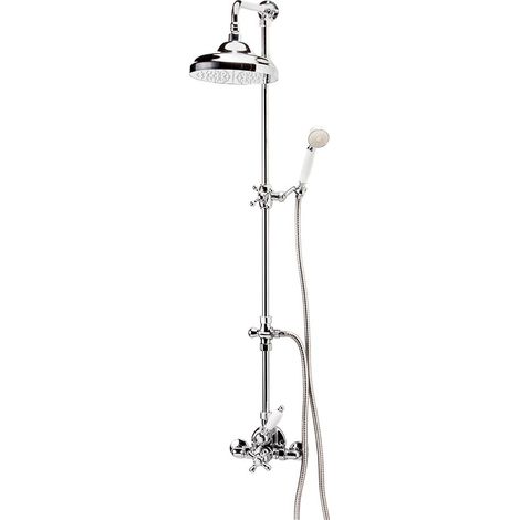 PRESTO 40049300 RETRO Grifo Ducha Termostática con Columna Cromo - ref: 40049300 (1/2)