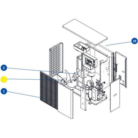 Ailettes de ventilateur pour pompe à chaleur air - eau