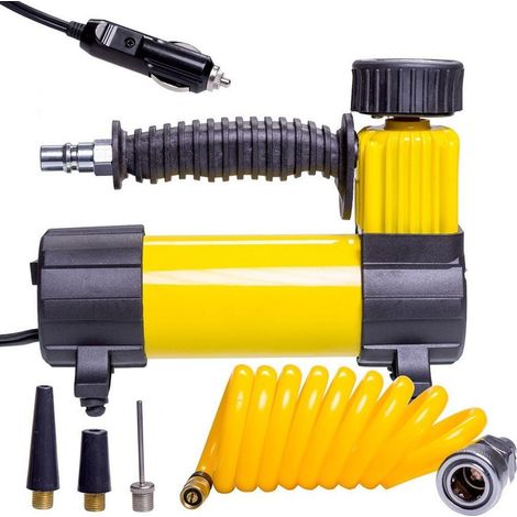 TrAdE Shop Traesio - Mini Compressore Aria Portatile 12v Gomme Auto Moto Bici Gonfiatore Gonfiabili - (1/2)