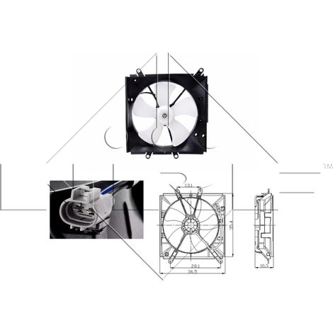 Ventilateur, refroidissement du moteur NRF 47016 TOYOTA 1636111020 1636174060