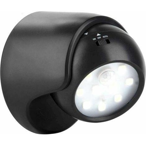 Wall wall-mounted outdoor with detector of movement, lighting LED of 1000 lumens, powered by battery, rotation to 360 degrees, adjustable (1/5)