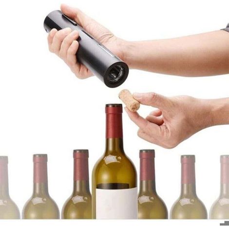 Tire-Bouchon Électrique - Piles AA - Pour Bouteilles De Vin - Usage Domestique Et Professionnel - Lot De 4 (1/4)
