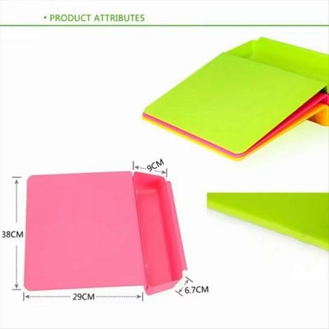 Cuisine Couleur Bonbon, Planche à Découper Pratique 2 en 1 avec Fente pour Légumes, Planche à Découper en Plastique Épais Bleu (1/5)